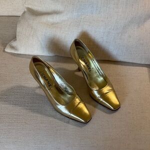 Chanel‎ Vintage Women's Gold
Leather Pumps Heels Size 36 1/2